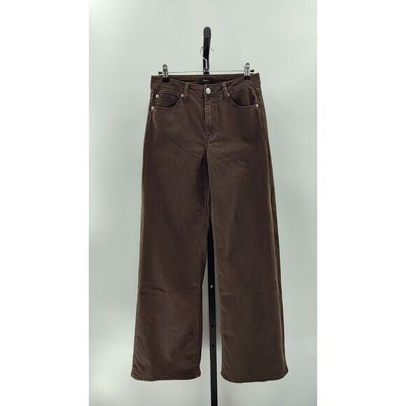 Quince Denim - Quince Women Bella Stretch Wide Leg Jeans Coffee Bean Brown 28